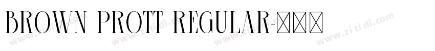 brown prott regular字体转换